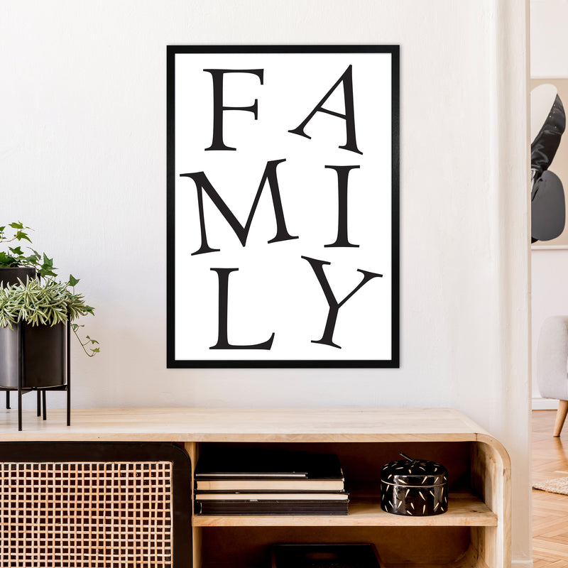 Family  Art Print by Pixy Paper A1 White Frame