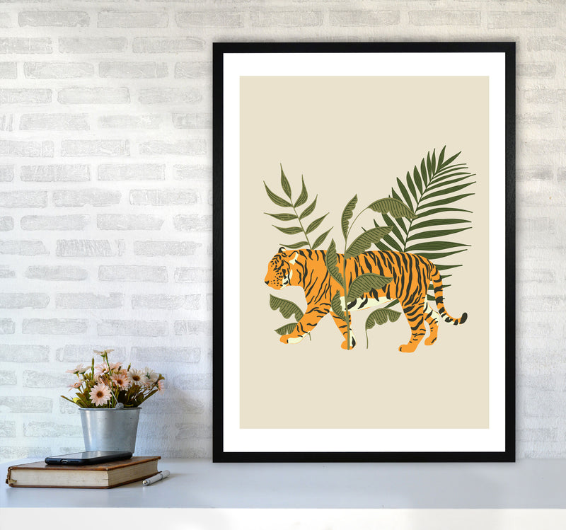 Wild Collection Tiger Art Print by Pixy Paper A1 White Frame
