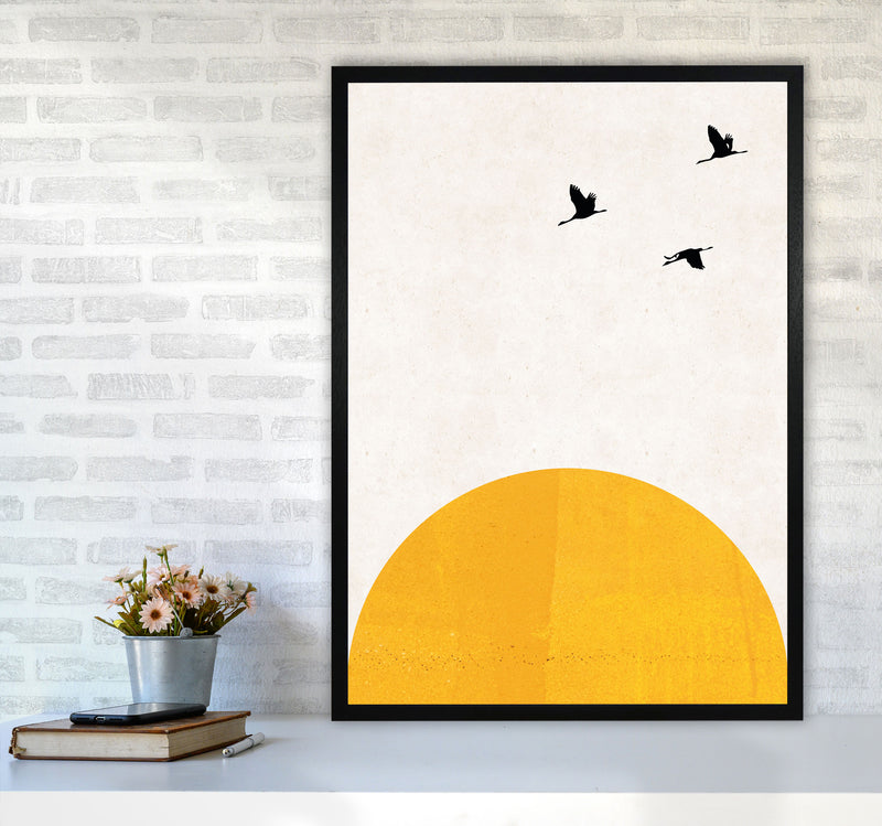 Rising sun Art Print by Pixy Paper A1 White Frame