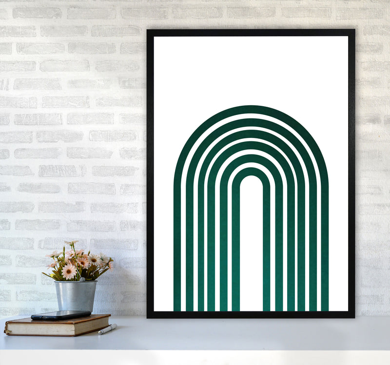 Rainbow emerald Art Print by Pixy Paper A1 White Frame