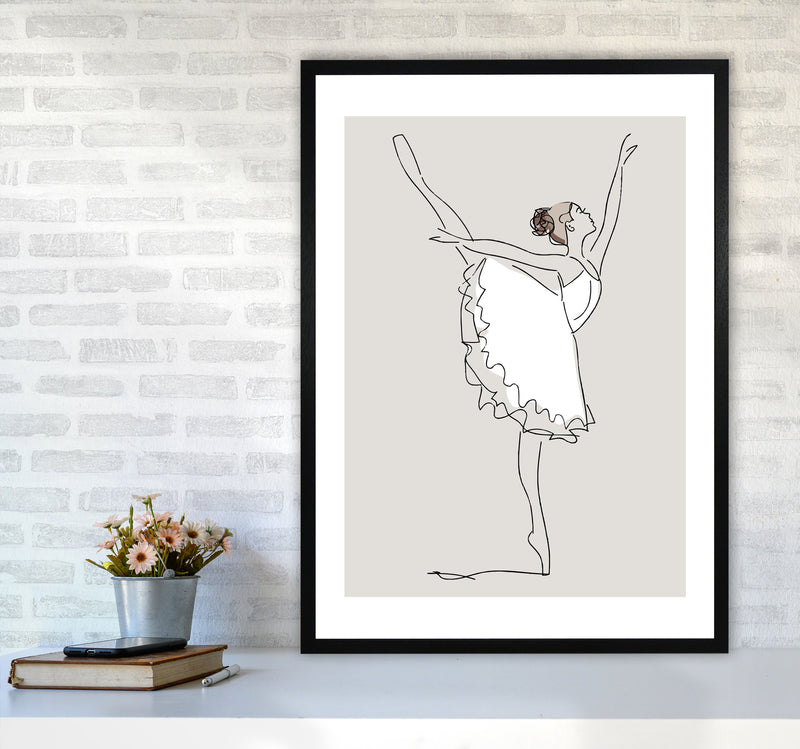 Inspired Stone Ballerina Art Print by Pixy Paper A1 White Frame