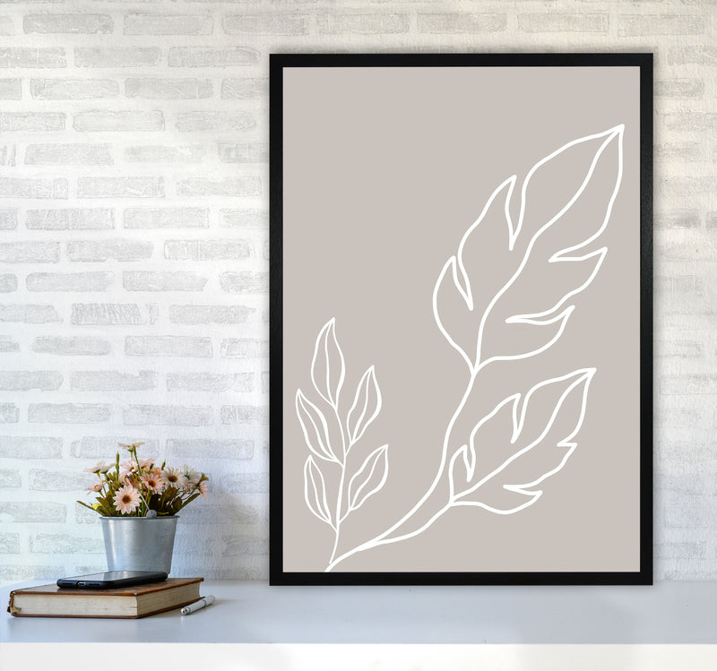 Inspired Stone Plant Silhouette Art Print by Pixy Paper A1 White Frame