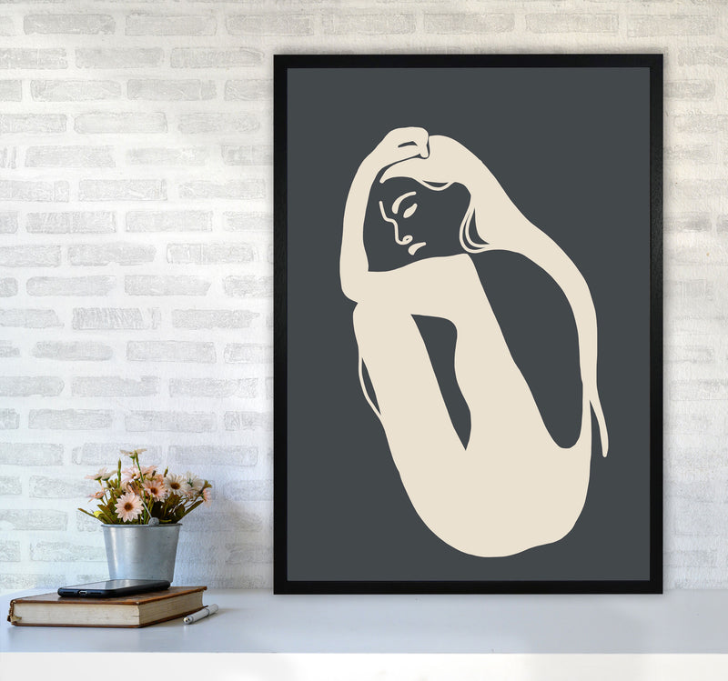 Inspired Off Black Woman Silhouette Art Print by Pixy Paper A1 White Frame