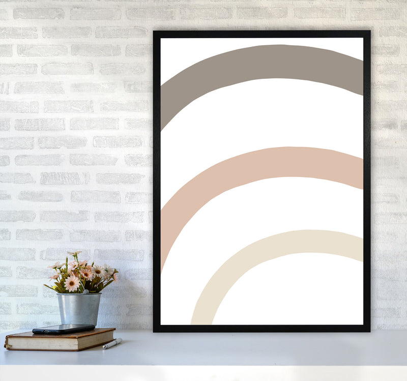 Inspired Rainbow Stripes Art Print by Pixy Paper A1 White Frame