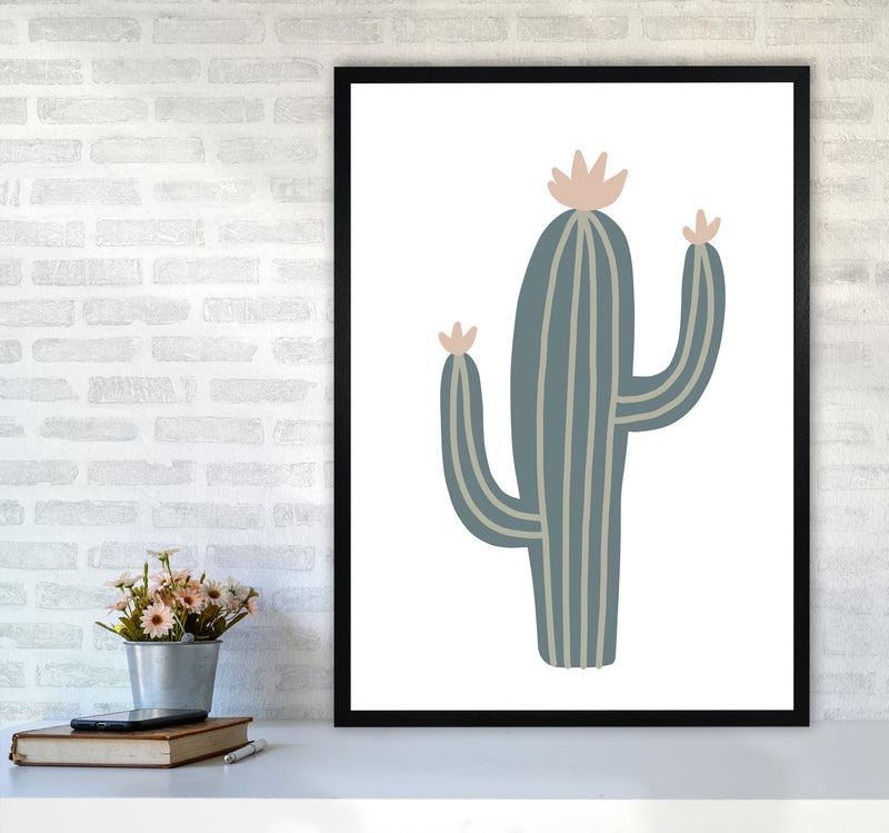 Inspired Natural Cactus Art Print by Pixy Paper A1 White Frame