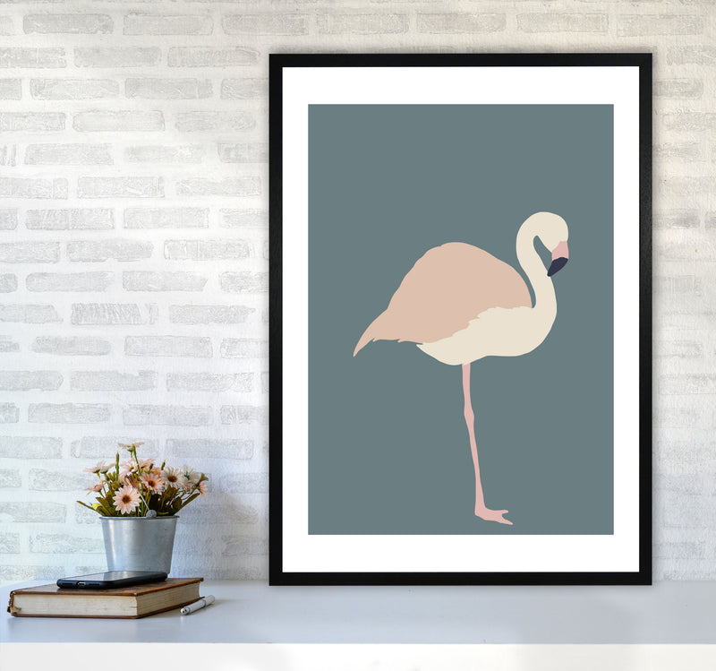 Inspired Flamingo Art Print by Pixy Paper A1 White Frame
