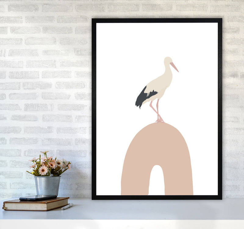 Inspired Bird on Rainbow Art Print by Pixy Paper A1 White Frame