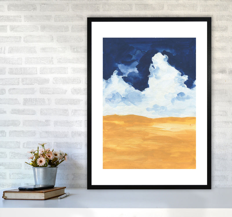 Horizon Abstract Clouds  Art Print by Pixy Paper A1 White Frame