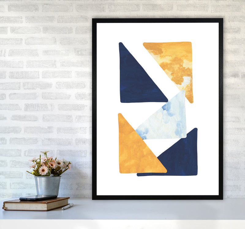 Horizon Abstract Triangles  Art Print by Pixy Paper A1 White Frame