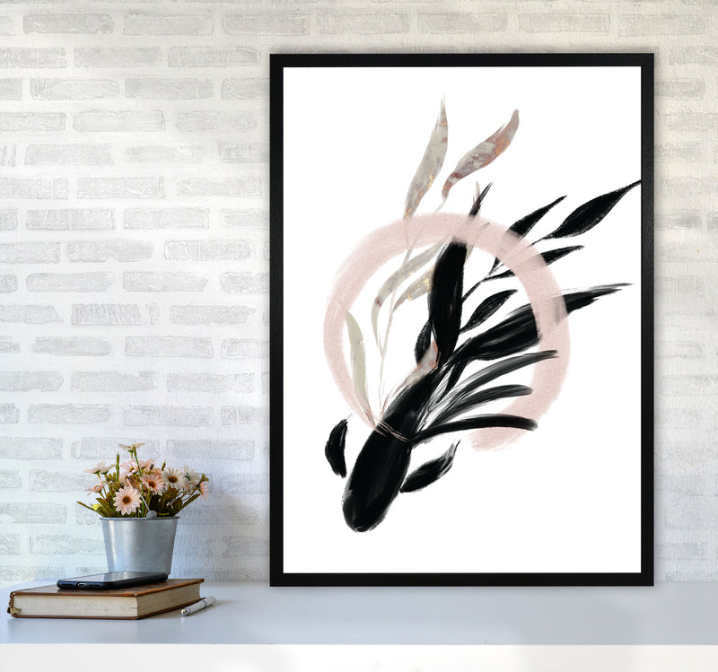 Delicate Floral Fish 02 Art Print by Pixy Paper A1 White Frame