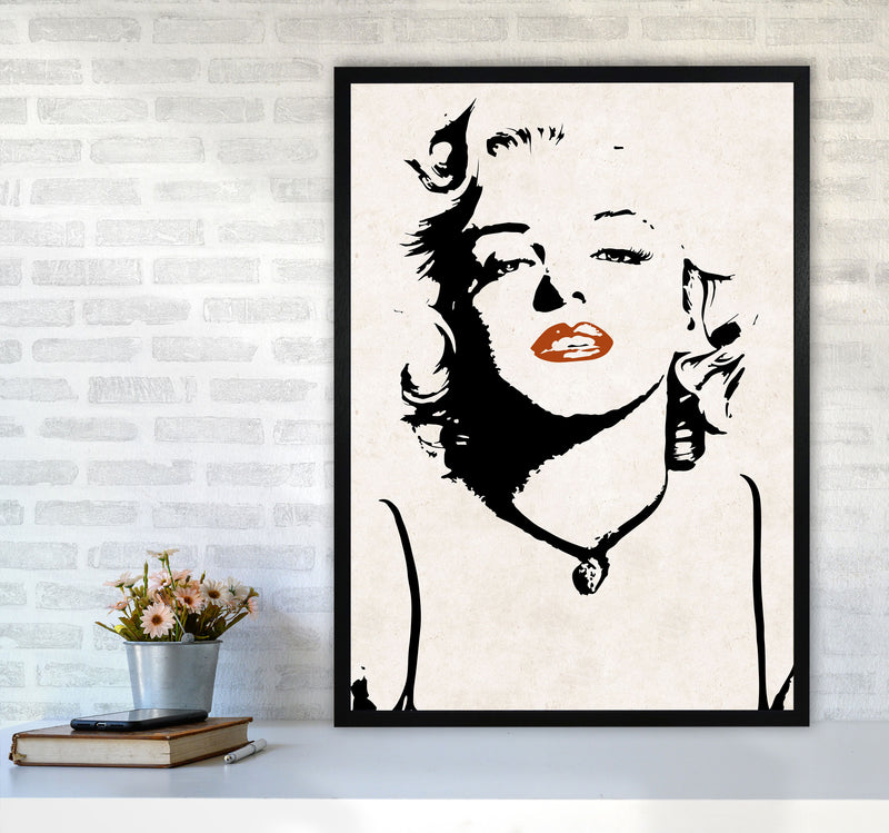 Autumn Marilyn abstract Art Print by Pixy Paper A1 White Frame