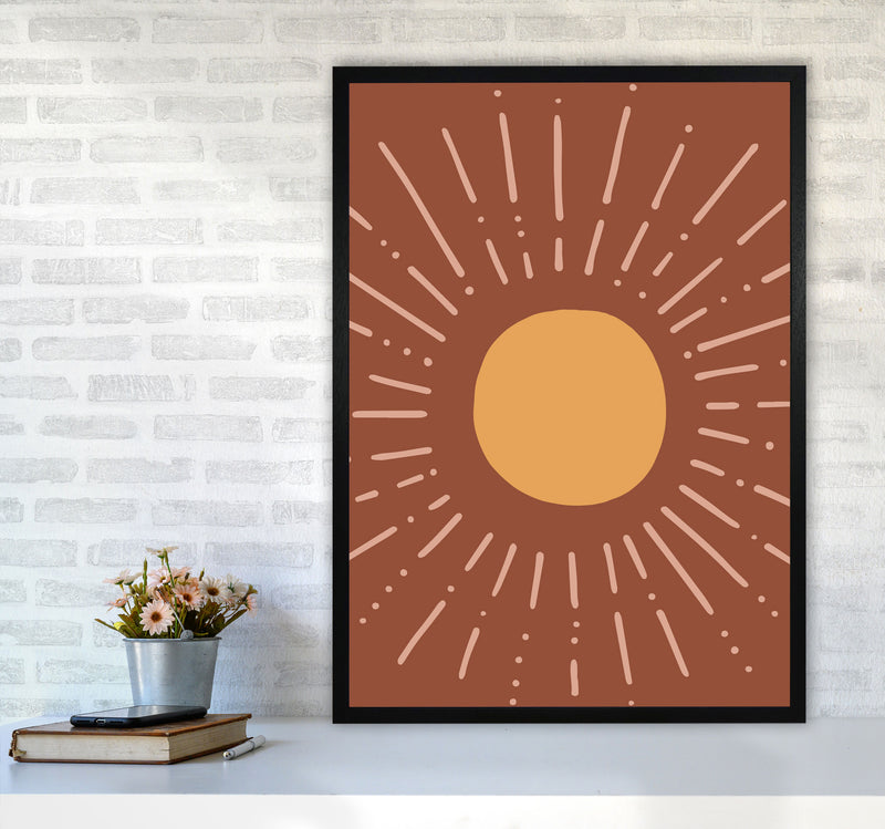 Autumn Sun abstract Art Print by Pixy Paper A1 White Frame