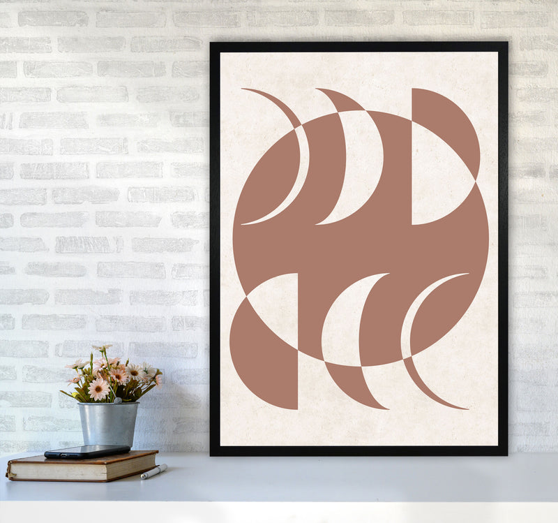 Autumn Moon Phases abstract Art Print by Pixy Paper A1 White Frame