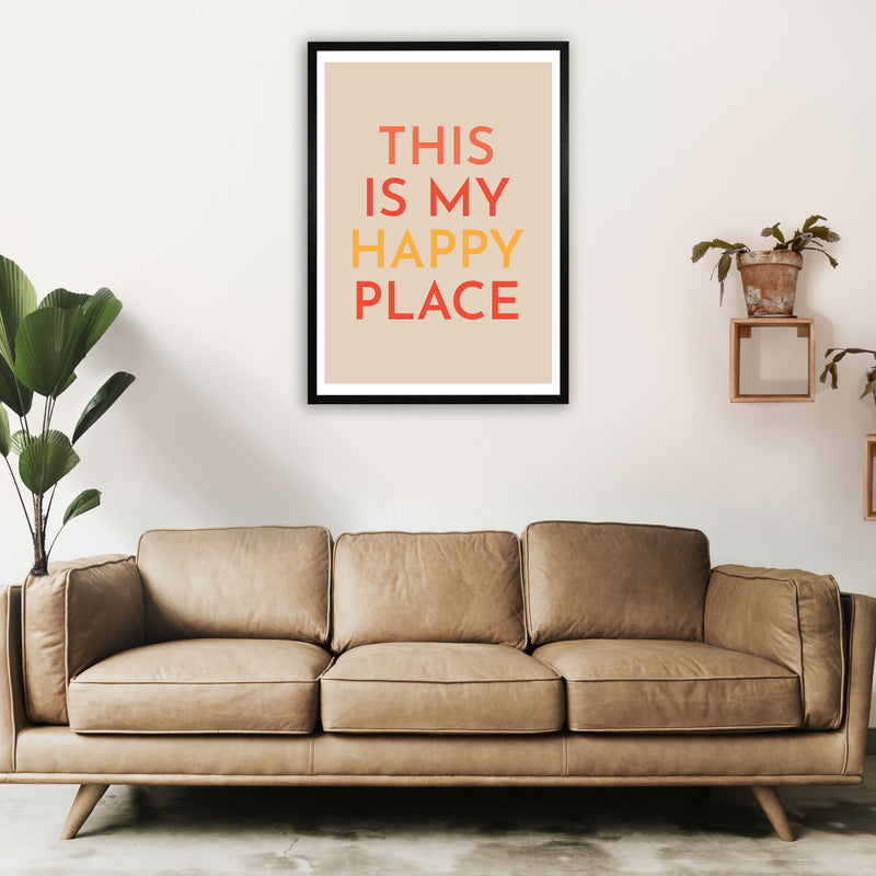 This is My Happy Place Art Print by Pixy Paper A1 White Frame