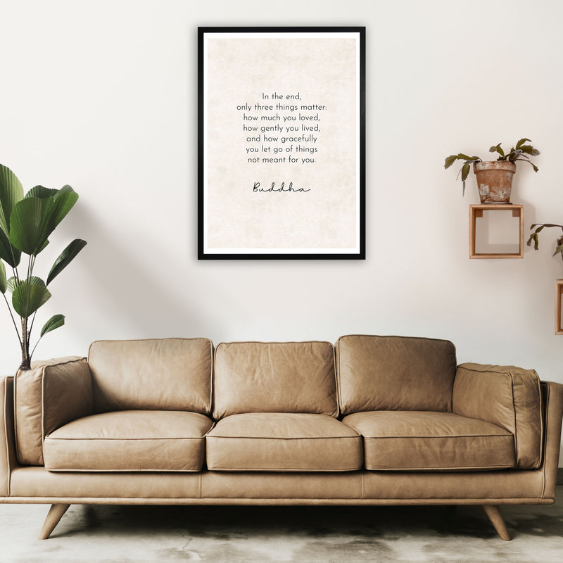 In The End - Buddha Art Print by Pixy Paper A1 White Frame