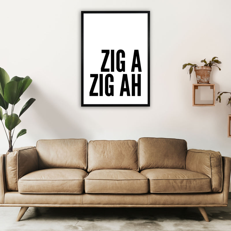Zig a Zig Ah big Art Print by Pixy Paper A1 White Frame