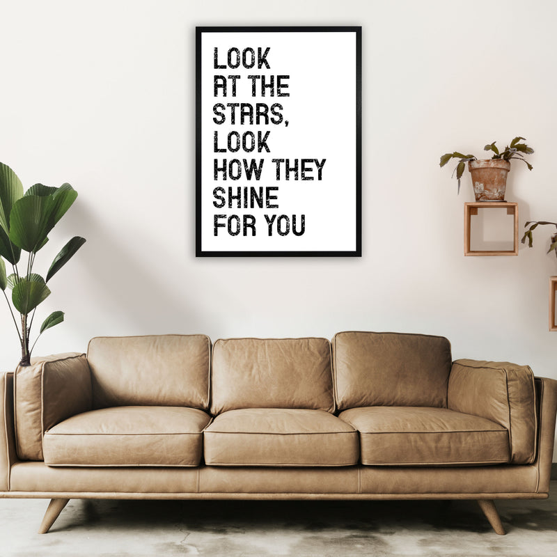 Look At The Stars Art Print by Pixy Paper A1 White Frame