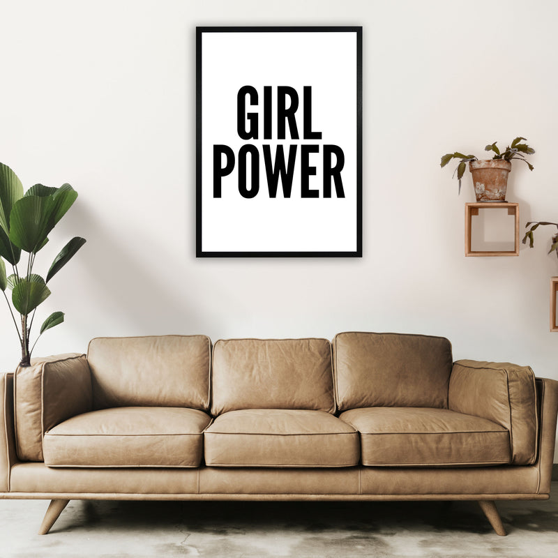Girl Power Art Print by Pixy Paper A1 White Frame