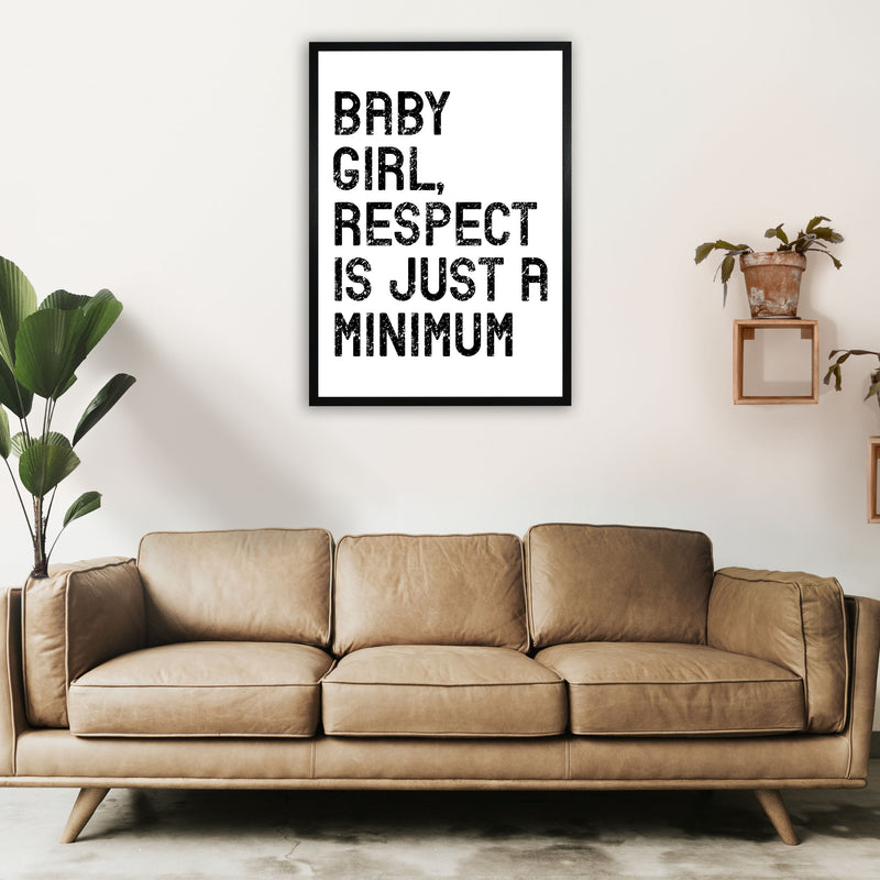 Baby Girl Art Print by Pixy Paper A1 White Frame