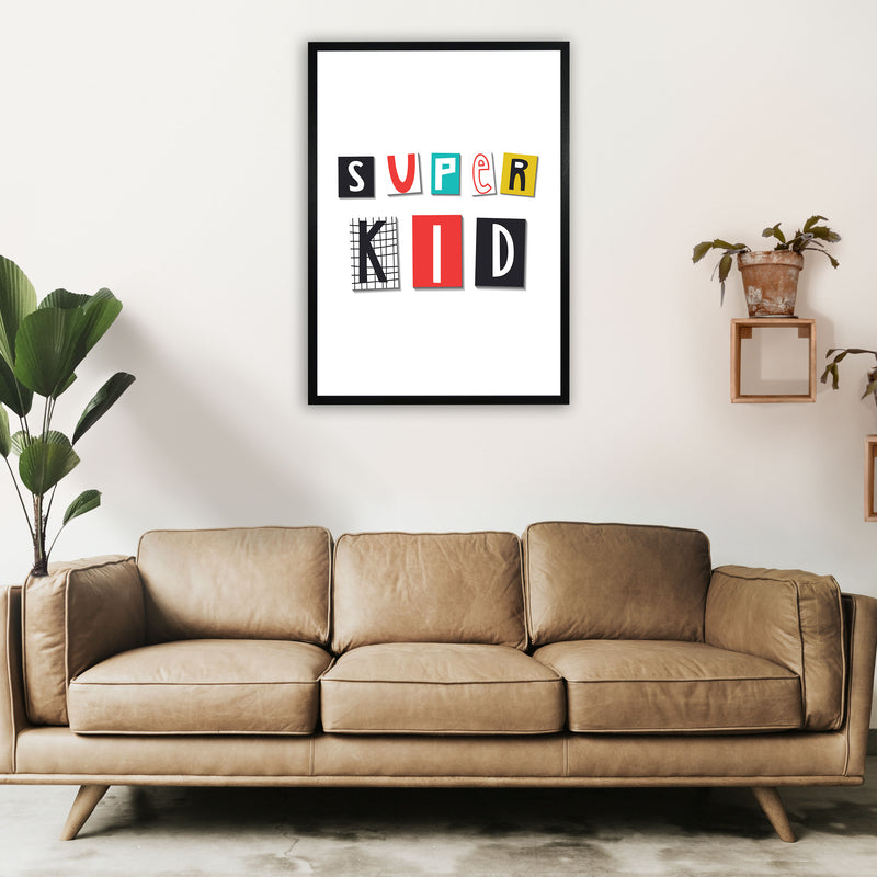 Super kid Art Print by Pixy Paper A1 White Frame