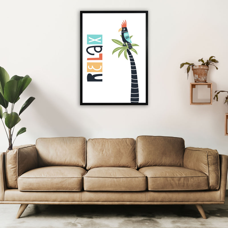 Relax bird Art Print by Pixy Paper A1 White Frame
