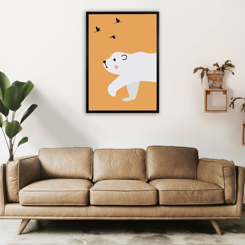 Polar bear Neutral kids Art Print by Pixy Paper A1 White Frame