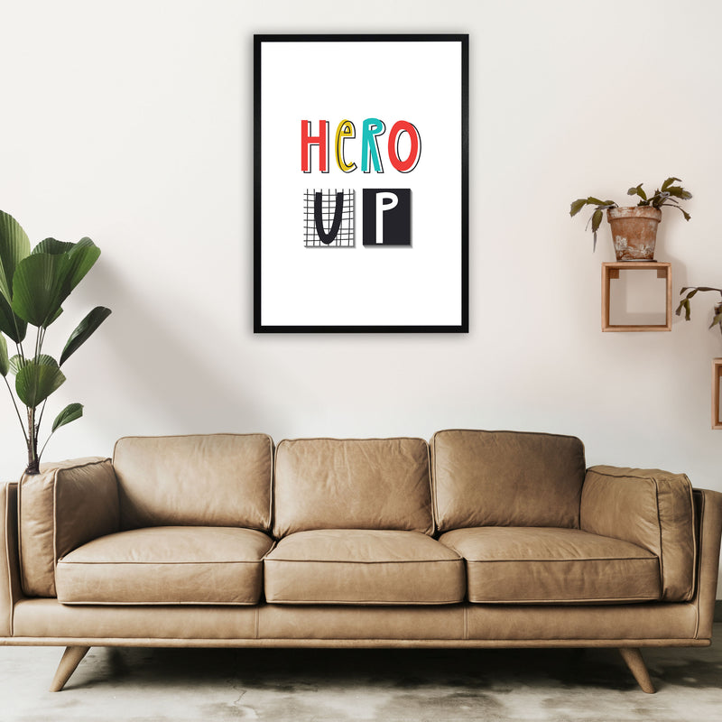 Hero up Art Print by Pixy Paper A1 White Frame