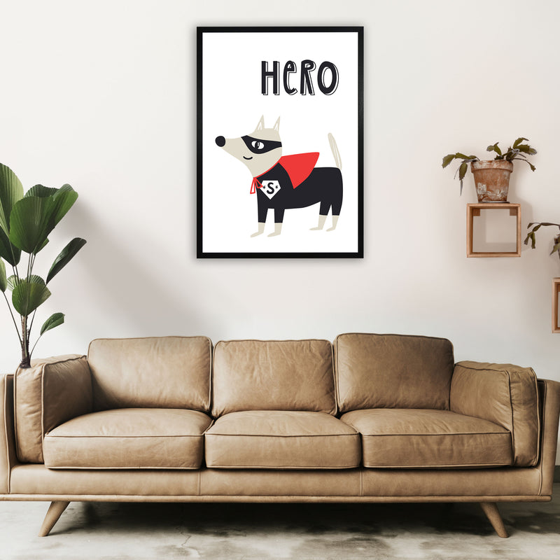 Hero dog Art Print by Pixy Paper A1 White Frame