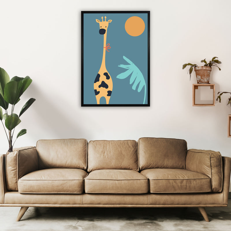 Giraffe Neutral kids Art Print by Pixy Paper A1 White Frame