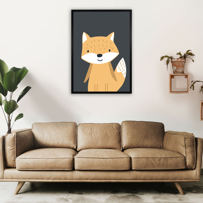 Fox Neutral kids Art Print by Pixy Paper A1 White Frame