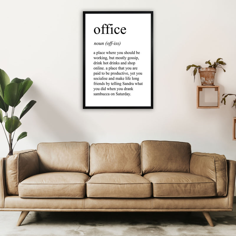 Office Definition Art Print by Pixy Paper A1 White Frame