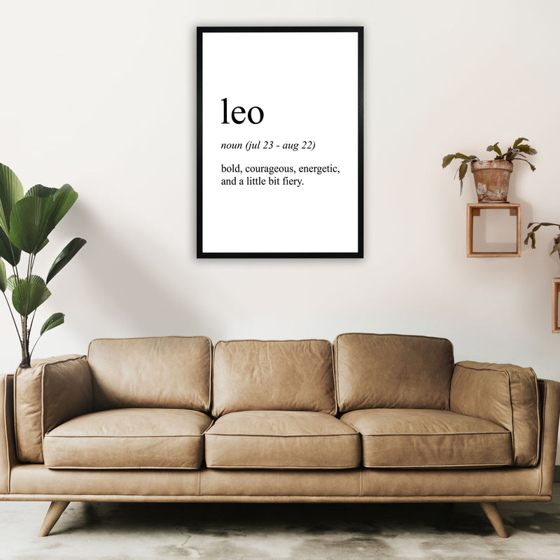 Leo Definition Art Print by Pixy Paper A1 White Frame
