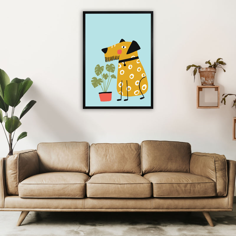Bearded Dog Art Print by Pixy Paper A1 White Frame