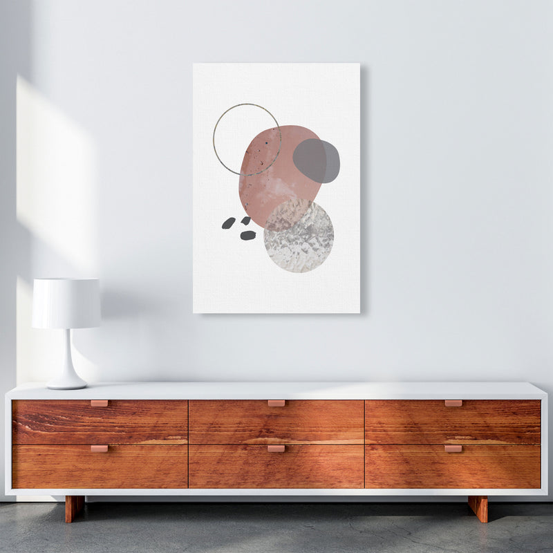Peach, Sand And Glass Abstract Shapes Modern Print A1 Canvas
