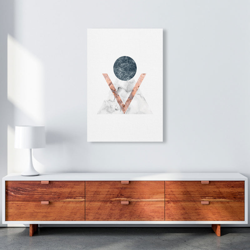 Marble Triangle Abstract Modern Print A1 Canvas