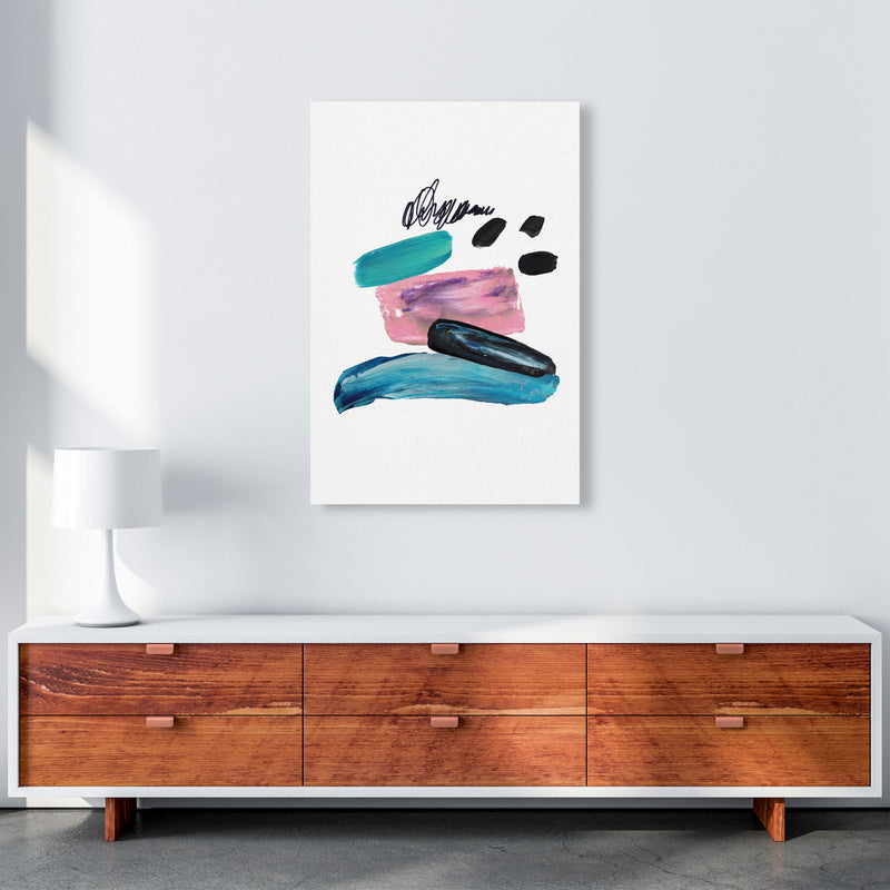 Pink And Teal Abstract Artboard Modern Print A1 Canvas