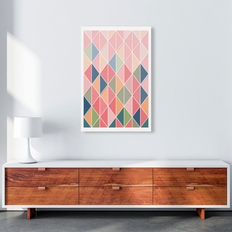 Full Colour Abstract Geo Modern Print A1 Canvas