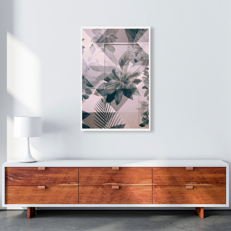 Abstract Retro Flower Pattern Modern Print A1 Canvas