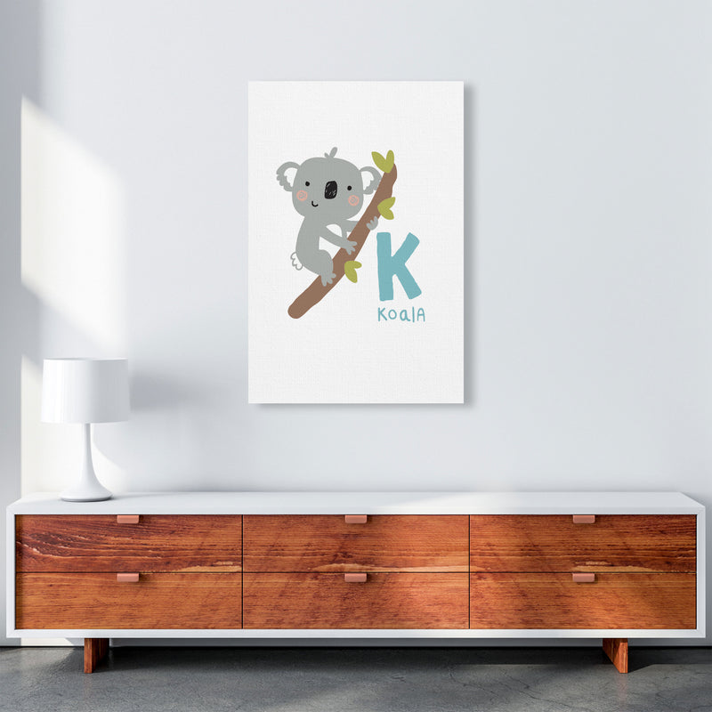 Alphabet Animals, K Is For Koala Framed Nursey Wall Art Print A1 Canvas