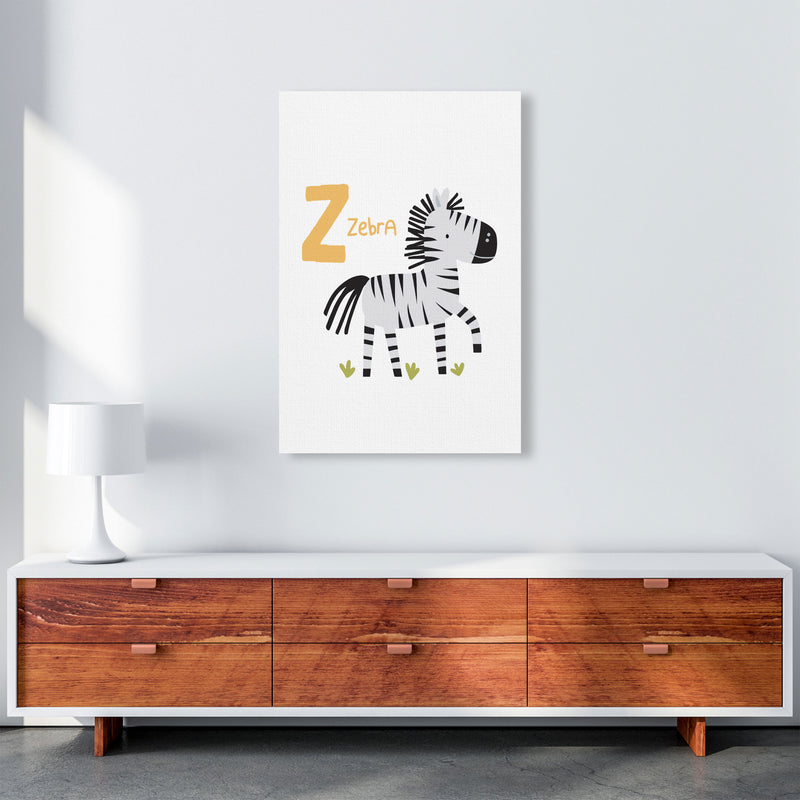 Alphabet Animals, Z Is For Zebra Framed Nursey Wall Art Print A1 Canvas