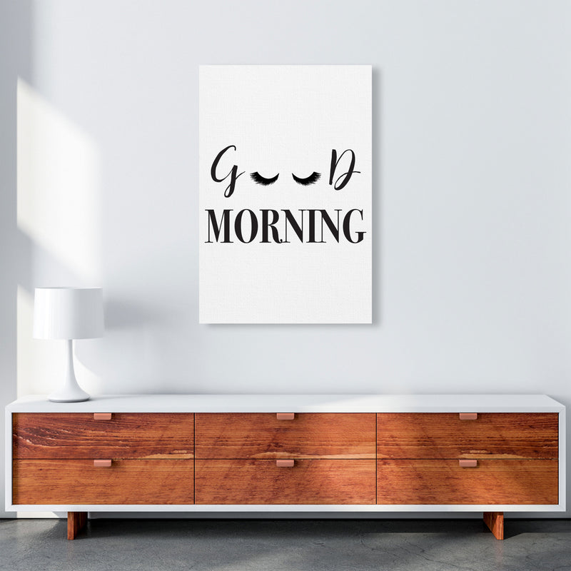 Good Morning Lashes Framed Typography Wall Art Print A1 Canvas
