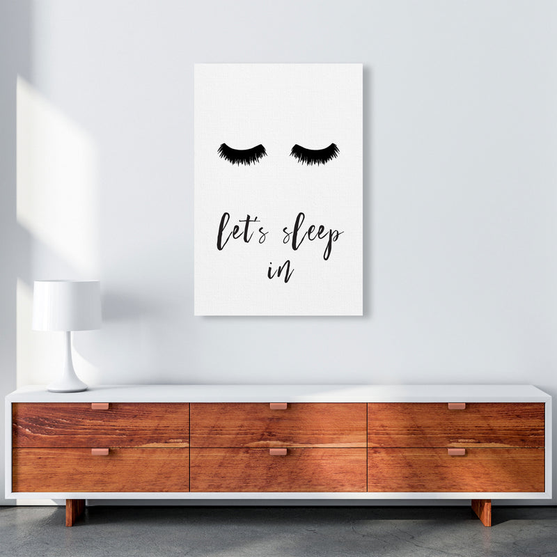 Lets Sleep In Lashes Framed Typography Wall Art Print A1 Canvas