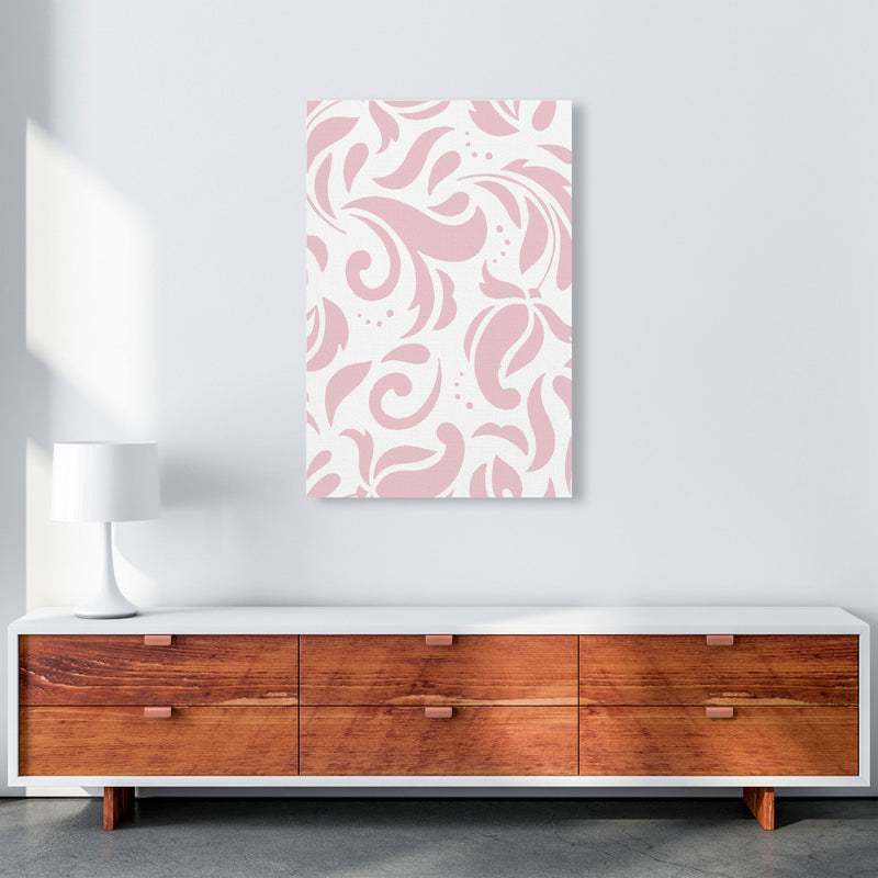 Pink Floral Pattern Modern Print A1 Canvas
