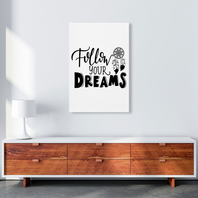 Follow Your Dreams Framed Typography Wall Art Print A1 Canvas