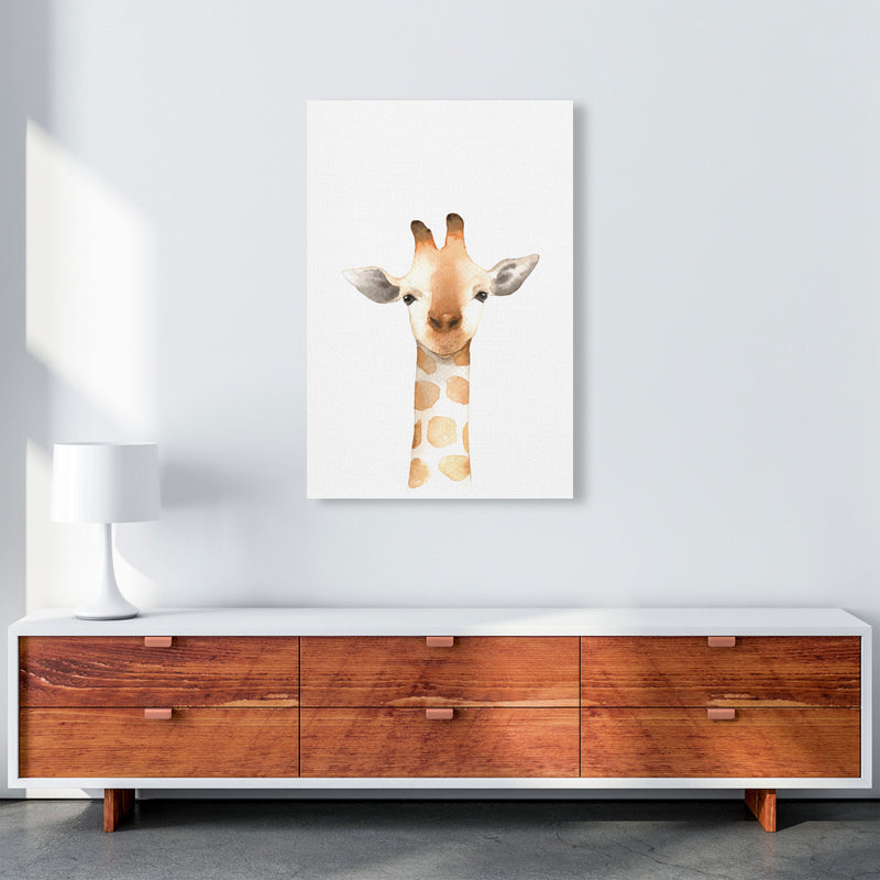 Forest Friends, Cute Giraffe Modern Print Animal Art Print A1 Canvas