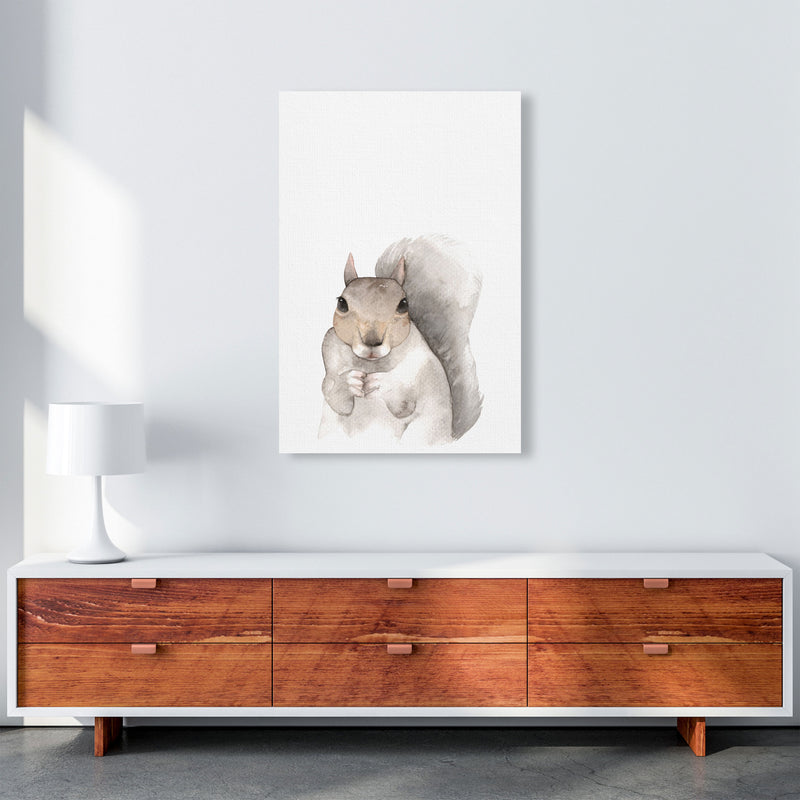 Forest Friends, Cute Squirrel Modern Print Animal Art Print A1 Canvas