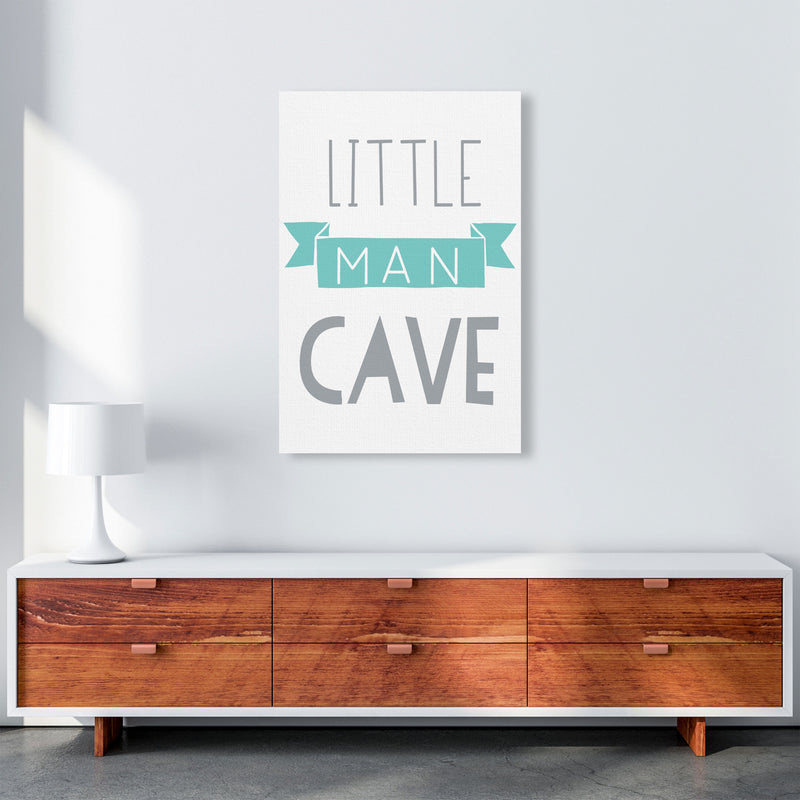 Little Man Cave Mint Banner Framed Nursey Wall Art Print A1 Canvas