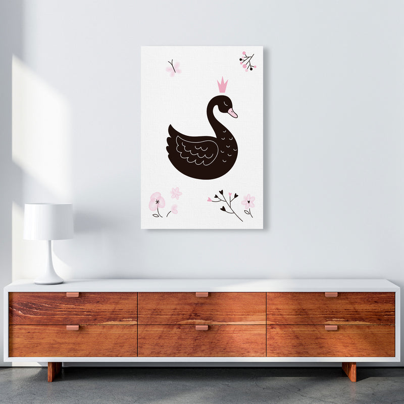 Black Swan Modern Print Animal Art Print A1 Canvas
