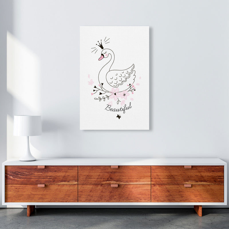 Beautiful Swan Modern Print Animal Art Print A1 Canvas