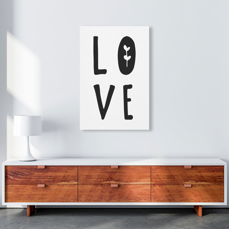 Love Black Framed Typography Wall Art Print A1 Canvas